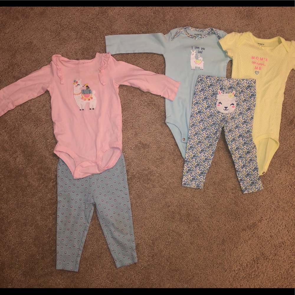 Llama girl pants sets - 12 month